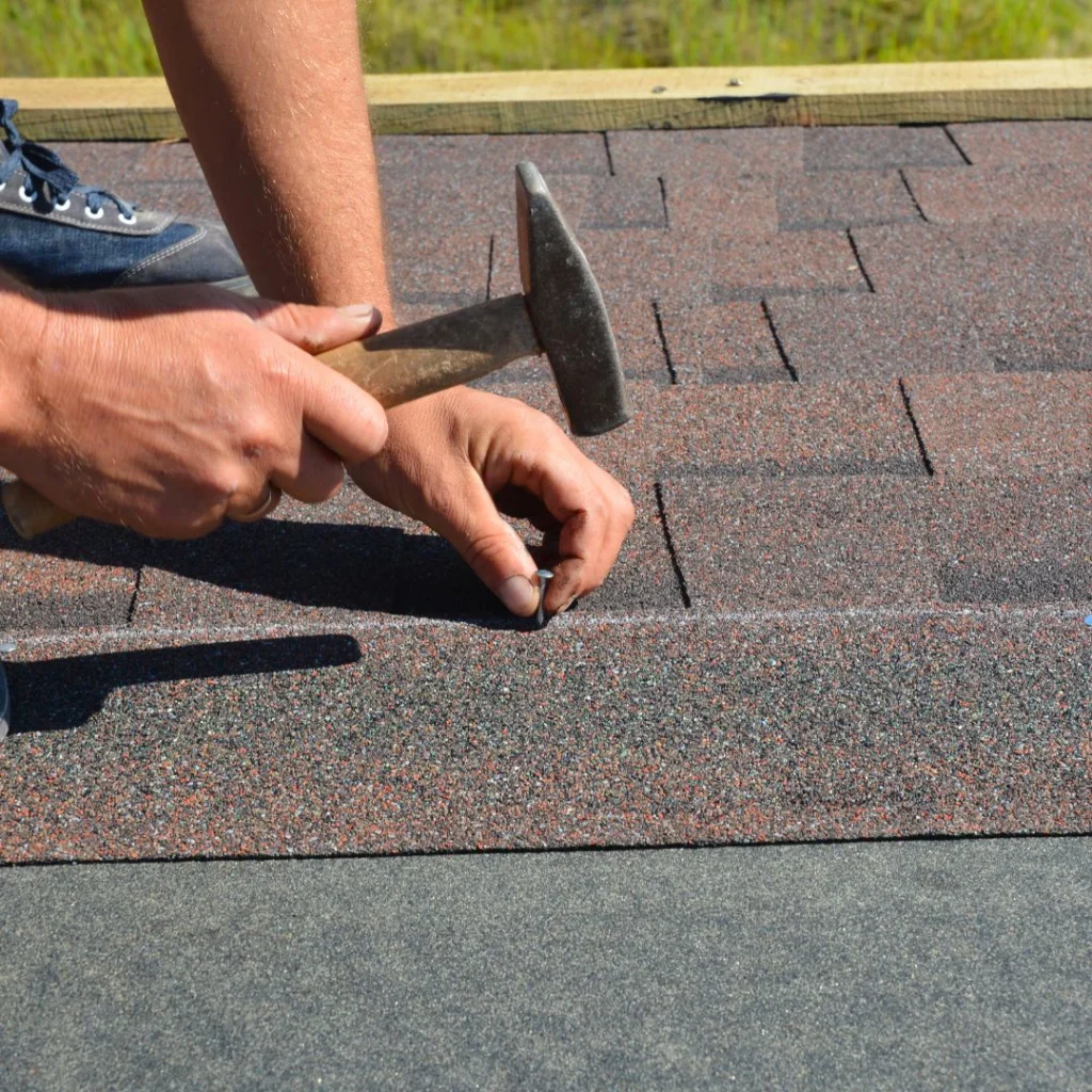 repairing a roofing shingle