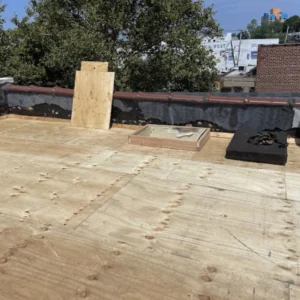 Flat Roof Stripped to Wooden Platform