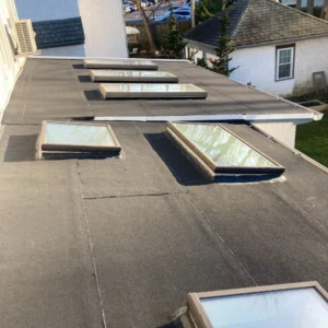 Flat Roofing Project with Skylights