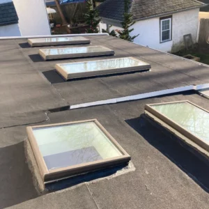 Flat Roof Repair with Skylights