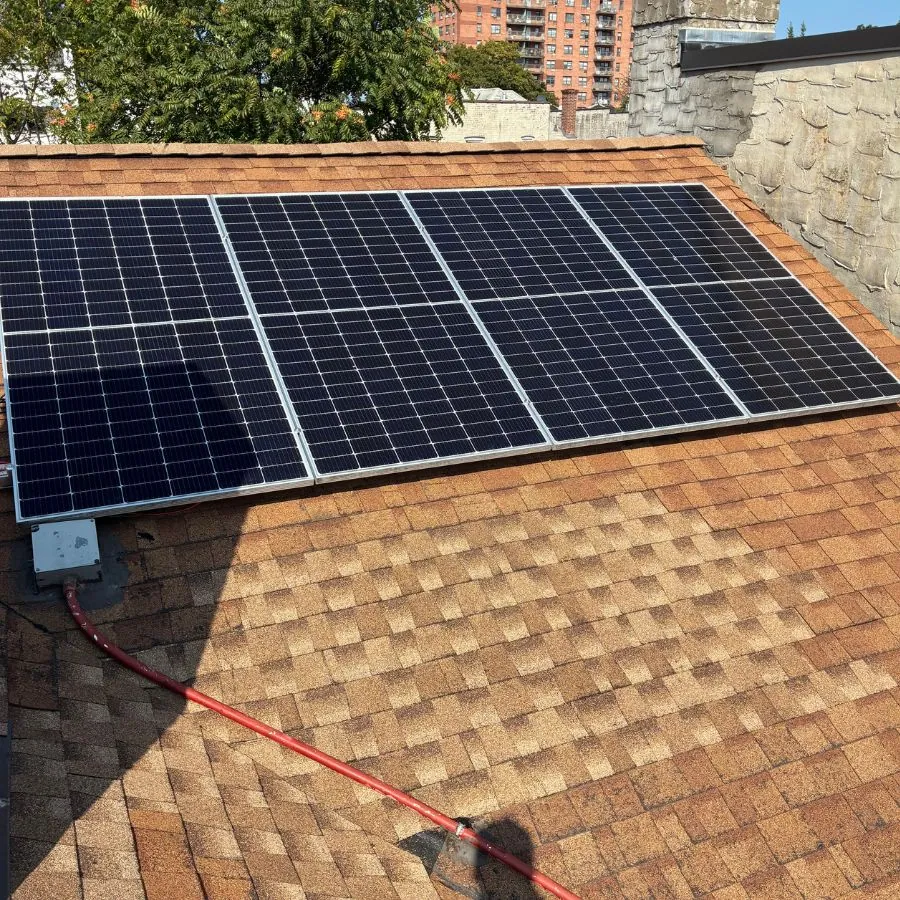 Asphalt shingle roof repair with solar panels