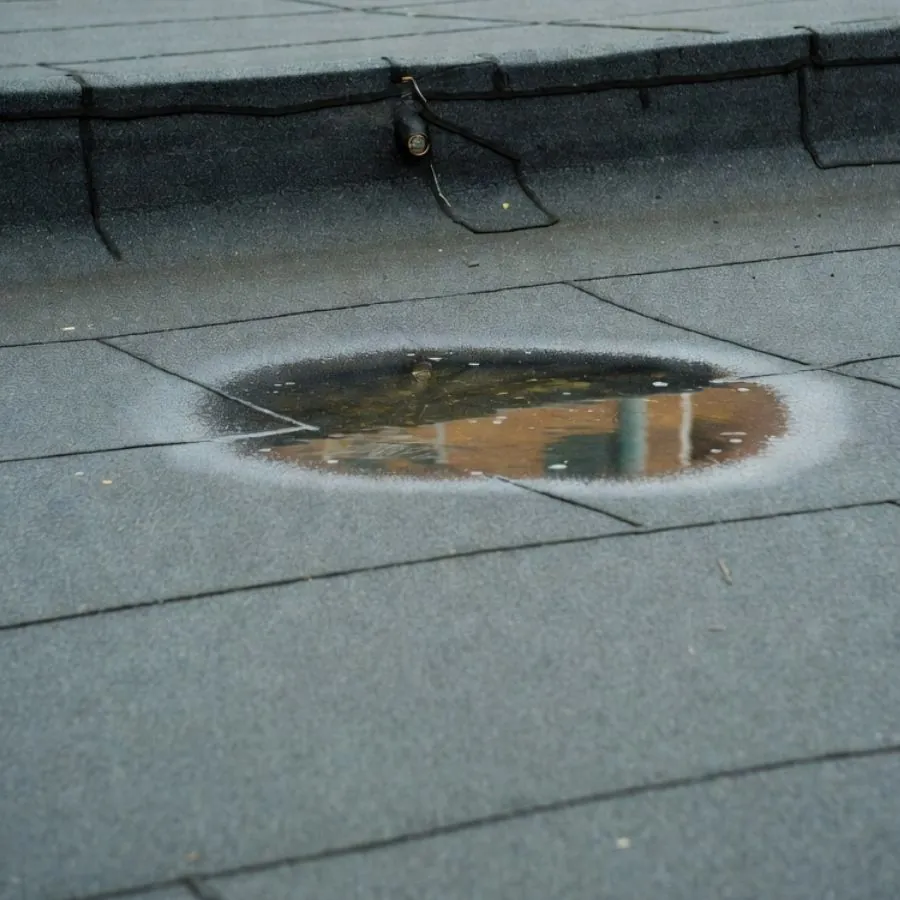 Flat roof with standing water problem